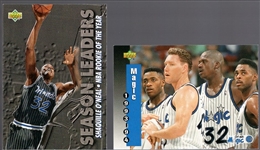 1993-94 Upper Deck Bask-Shaq Cards- 22 Cards- #177 Shaquille O’Neal Season Leaders- 6 Cards