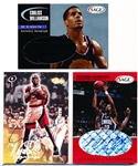3 Diff. Certified Autographed Basketball Cards
