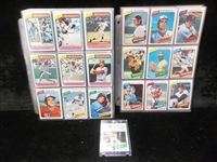 1980 Topps Baseball Complete Set of 726 in Pages