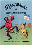 October 26, 1947 Cleveland Browns @ San Francisco 49ers AAFC Program