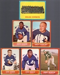 1963 Topps Fb- Dallas Cowboys- 6 Diff