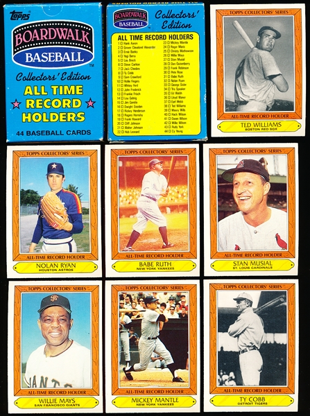 1985 Topps Boardwalk Baseball “All-Time Record Holders” Factory Sets- 3 Sets