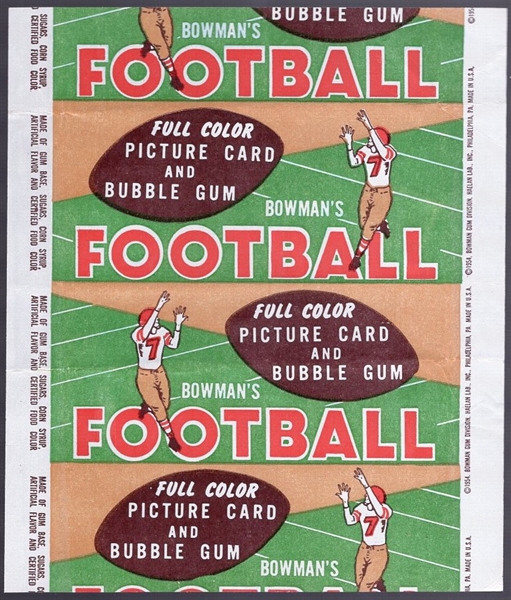 1954 Bowman Football- Repeating Wrapper (Single Card)