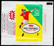 1961 Fleer Football- 5 Cent Wrapper- “Green Helmet” Version- “14 page Booklet” side panel