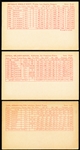 1963 Stat-Back Baseball Exhibits- 3 Cards- All with red print backs.