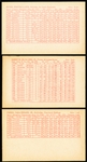 1963 Stat-Back Baseball Exhibits- 3 Diff- Red print backs.