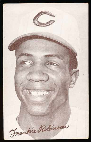 1963 Stat-Back Baseball Exhibits- Frankie Robinson- red print back.