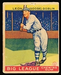 1933 Goudey Baseball- #168 Goose Goslin, Washington Senators
