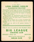 1933 Goudey Baseball- #168 Goose Goslin, Washington Senators