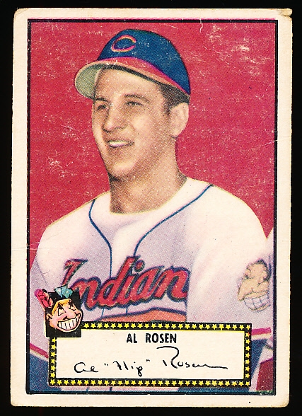 1952 Topps Baseball- #10 Al Rosen, Indians- Black Back