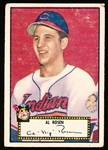 1952 Topps Baseball- #10 Al Rosen, Indians- Black Back