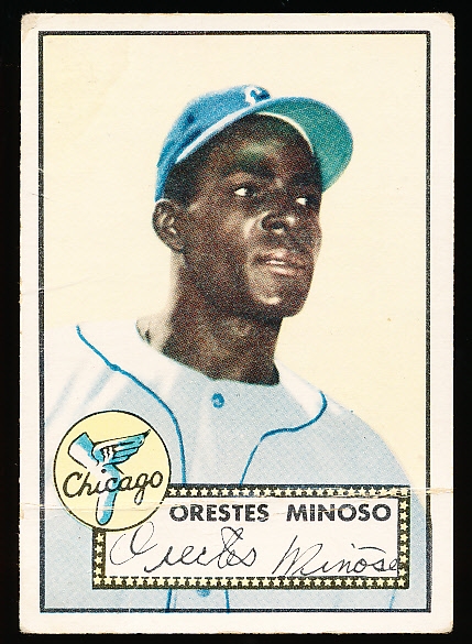 1952 Topps Baseball- #195 Minnie Minoso, White Sox- Rookie!