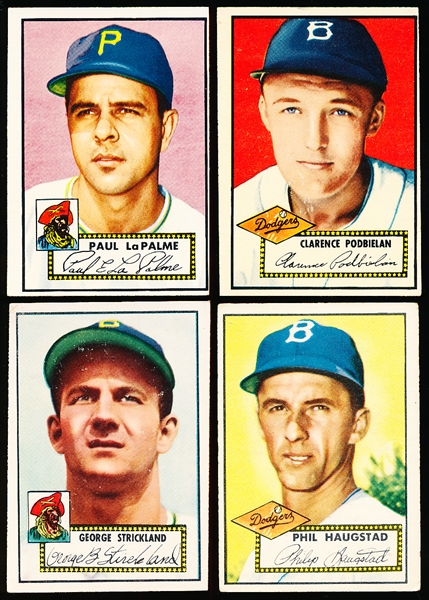 1952 Topps Baseball- 4 Diff