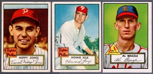 1952 Topps Baseball- 3 Diff