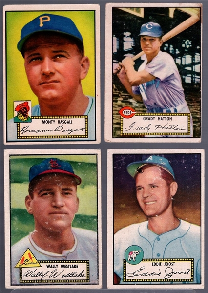 1952 Topps Baseball- 4 Diff