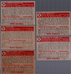 1952 Topps Bb- 5 Diff