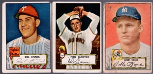 1952 Topps Bb- 3 Diff