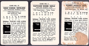 1953 Mothers Cookies- PCL- 3 Diff