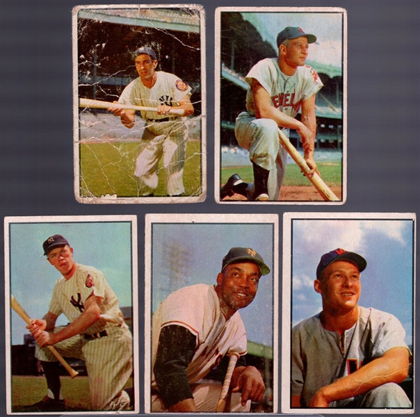 1953 Bowman Bb Color- 5 Diff
