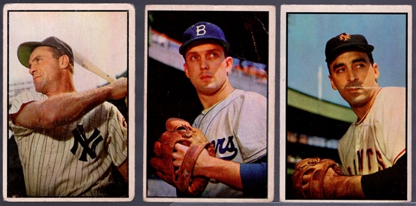 1953 Bowman Bb Color- 3 Diff