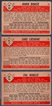 1953 Bowman Bb Color- 3 Diff