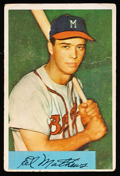 1954 Bowman Bb- #64 Eddie Mathews, Braves