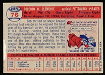 1957 Topps Baseball- #76 Roberto Clemente, Pirates