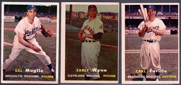 1957 Topps Baseball- 3 Diff