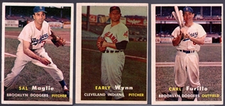 1957 Topps Baseball- 3 Diff