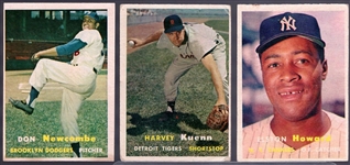 1957 Topps Baseball- 3 Diff