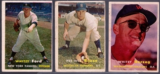 1957 Topps Baseball- 3 Diff