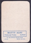 1969 Topps Bb Super- #56 Matty Alou, Pirates