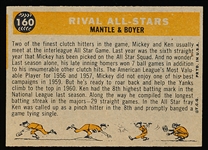 1960 Topps Baseball- #160 Mantle & Boyer