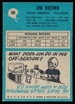 1964 Philly Fb- #30 Jim Brown, Browns