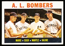 1964 Topps Baseball - #331 AL Bombers- Maris/ Cash/ Mantle/ Kaline