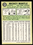 1967 Topps Baseball- #150 Mickey Mantle, Yankees