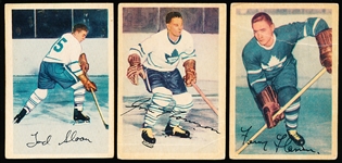 1953-54 Parkhurst Hockey- 3 Diff. Maple Leafs