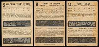 1953-54 Parkhurst Hockey- 3 Diff. Maple Leafs
