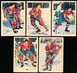 1953-54 Parkhurst Hockey- 5 Diff. Canadiens