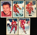 1953-54 Parkhurst Hockey- 5 Diff. Red Wings