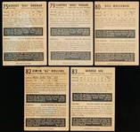 1953-54 Parkhurst Hockey- 5 Diff. Black Hawks