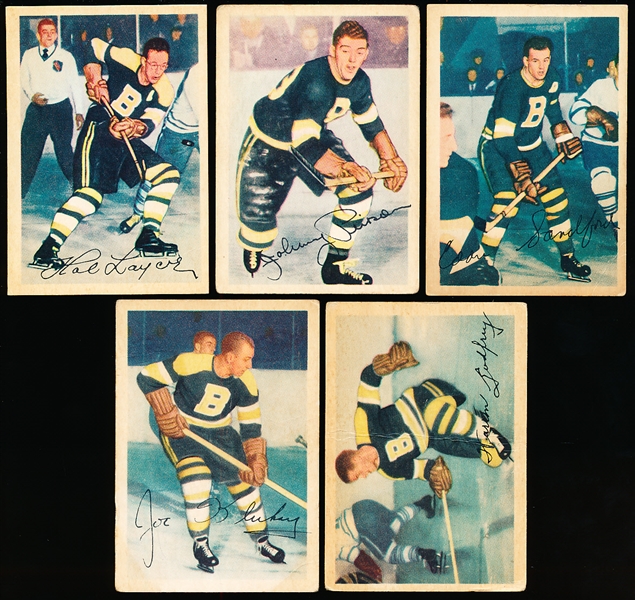 1953-54 Parkhurst Hockey- 5 Diff. Bruins