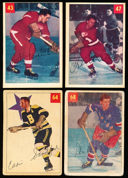 1954-55 Parkhurst Hockey- 4 Diff.