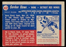 1957-58 Topps Hockey- #42 Gordie Howe, Red Wings