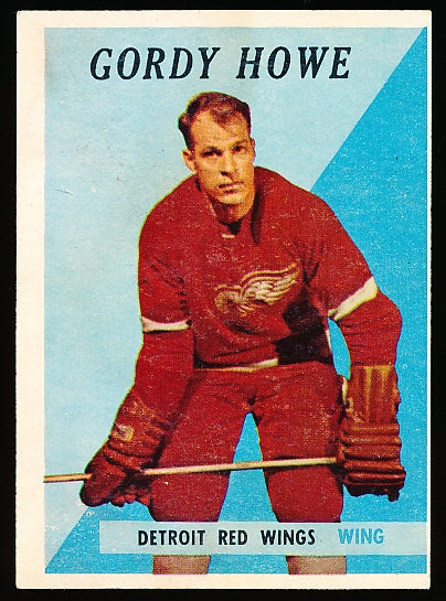 1958-59 Topps Hockey- #8 Gordy Howe, Red Wings