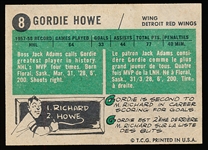 1958-59 Topps Hockey- #8 Gordy Howe, Red Wings
