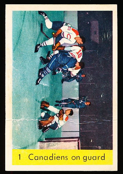 1959-60 Parkhurst Hockey- #1 Canadiens on Guard