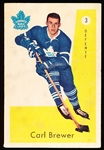 1959-60 Parkhurst Hockey- #3 Carl Brewer RC, Maple Leafs