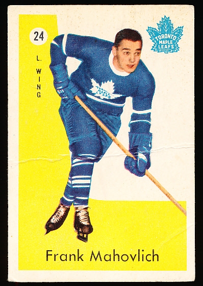 1959-60 Parkhurst Hockey- #24 Frank Mahovlich, Maple Leafs
