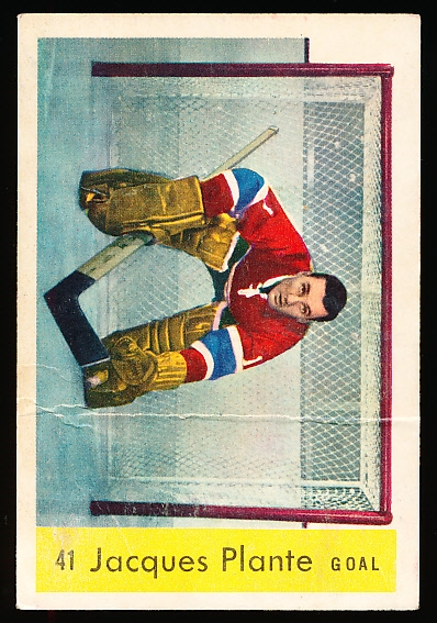 1959-60 Parkhurst Hockey- #41 Jacques Plante, Canadiens